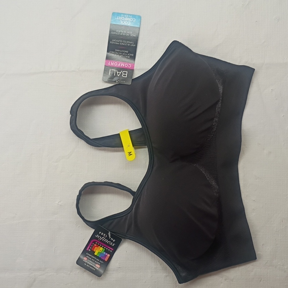 Bali Women's Black Comfort Revolution Wireless Bra